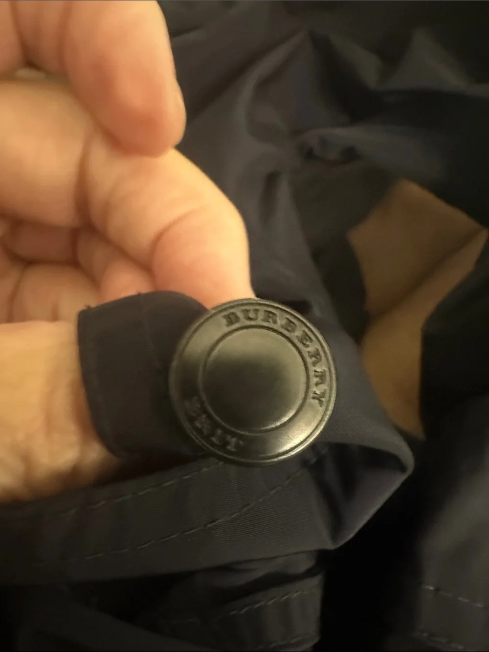 Burberry Brit Navy Rain Coat Jacket S/P